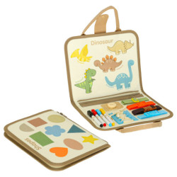 Smyslová manipulační deska montessori dinosaurus case