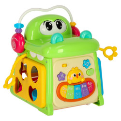 Vzdělávací třídicí kostka s klavírním krokodýlem 4v1