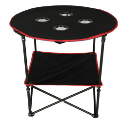 Cestovní skládací stolek s kryte,  černý