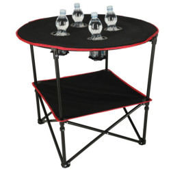 Cestovní skládací stolek s kryte,  černý