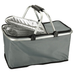Tepelný skládací piknikový koš šedý