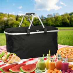 Tepelný skládací piknikový koš černý