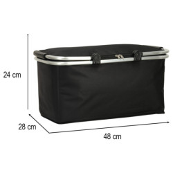 Tepelný skládací piknikový koš černý