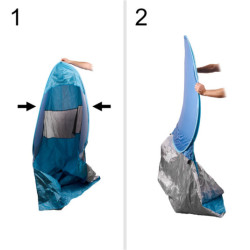 Samorozkládací zahradní plážový stan modrý