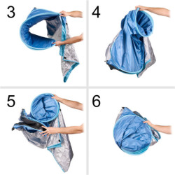 Samorozkládací zahradní plážový stan modrý