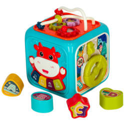 Vzdělávací kostka interaktivní piano 6v1 Bibi-inn, modrá