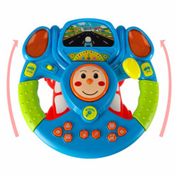 Interaktivní dětský volant s projektorem – červený