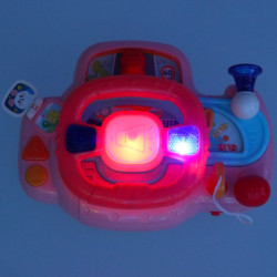 Dětský interaktivní volant, růžově