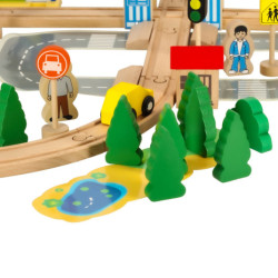 Dřevěná vlaková lokomotiva město 50 el