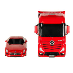 RC auto 1:26 Mercedes-Benz Actros, červený