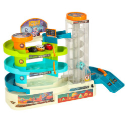 Parkovací garáž s tříúrovňovým výtahem 2v1