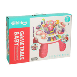 Vzdělávací interaktivní stůl pro děti se zvukem,  červený