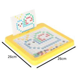 Magnetická tabule montessori tečky, žlutá