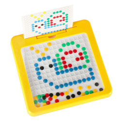 Magnetická tabule montessori tečky, žlutá