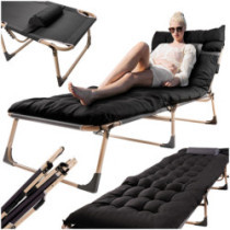 Skládací polní postel Tourist 198 cm, černá