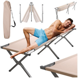 Skládací turistická polní postel canada- khaki