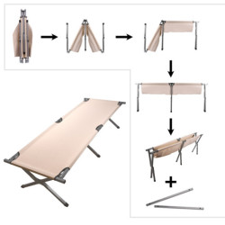 Skládací turistická polní postel canada- khaki