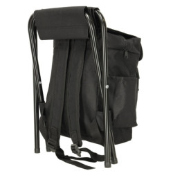 Rybářské cestovní křeslo bez opěradla, černé