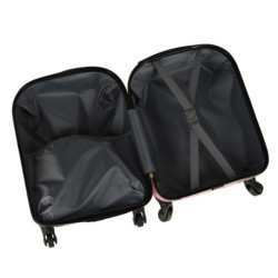 Dětský cestovní kufr na kolečkách kočka , růžová