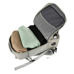 Cestovní batoh do letadla vodotěsný USB kabel 45x16x28cm - šedý