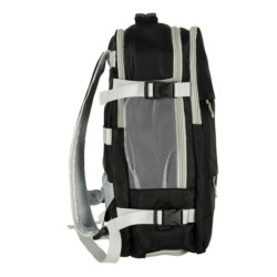 Cestovní batoh do letadla vodotěsný USB kabel 45x16x28cm - černý