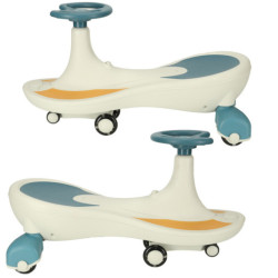 Gravitační horská dráha svítící LED kola s hrající hudbou 76cm modrá a bílá max. 120kg