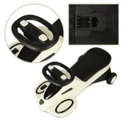 Gravitační koloběžka svítící LED kolečka s hudbou hrající koloběžka 74cm béžová/černá max. 100kg