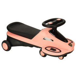 Gravity ride svítící LED kolečka s hudbou hrající koloběžka 74cm růžová/černá max. 100kg