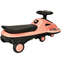 Gravity ride svítící LED kolečka s hudbou hrající koloběžka 74cm růžová/černá max. 100kg