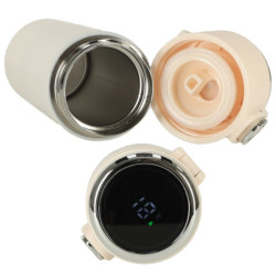 Termohrnek s náustkem LED termoska 420ml, béžový