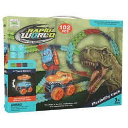 Závodní dráha s autem 102 prvků