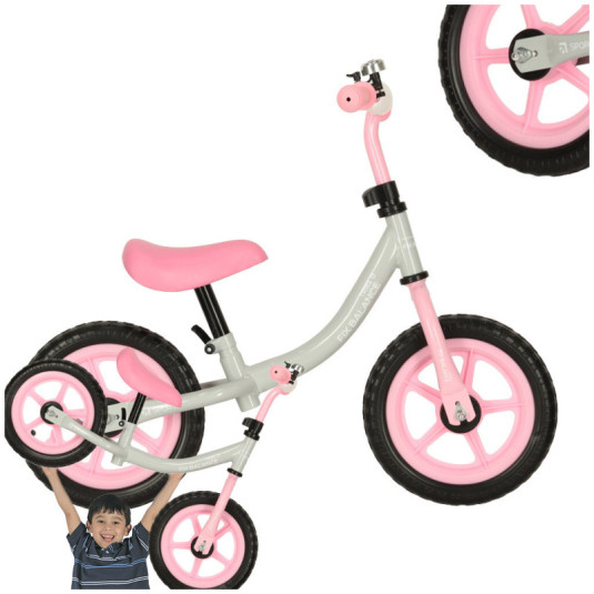 Krosové kolo Trike Fix Balance bílo-růžové