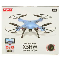 Syma X5HW 2,4GHz RC dron Wi-Fi kamera, modrá