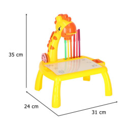 Projektor Kreslící stůl žirafa, žlutý