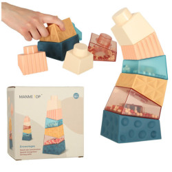 Montessori vzdělávací pyramidová senzorická věž s míčky