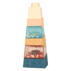 Montessori vzdělávací pyramidová senzorická věž s míčky