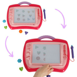 Magnetická tabule na kreslení plnicí pero razítka , růžová