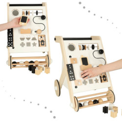 Vzdělávací dřevěný kočárek s třídičem