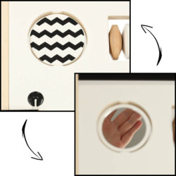 Vzdělávací dřevěný kočárek s třídičem