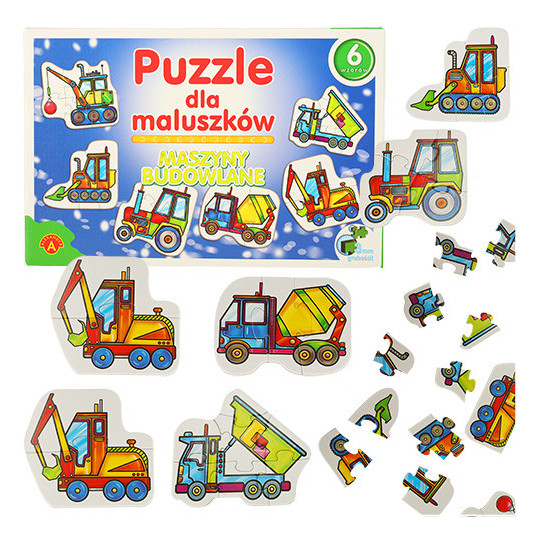 ALEXANDER Puzzle pro nejmenší - stavební stroje 2+