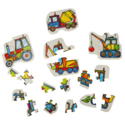 ALEXANDER Puzzle pro nejmenší - stavební stroje 2+