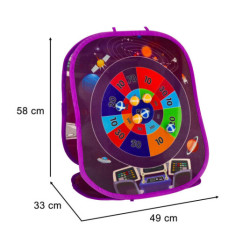 Hra na suchý zip s házením na terč oboustranné šipky sáčky 21el.