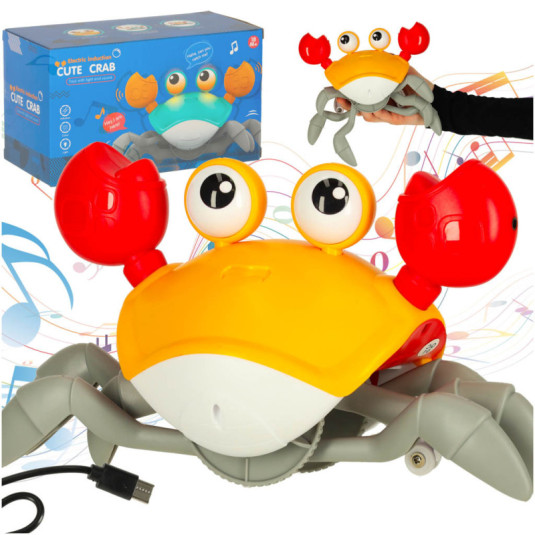 Interaktivní krab se žlutým zvukem