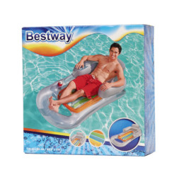 BESTWAY 43028 Nafukovací židle s matrací šedá