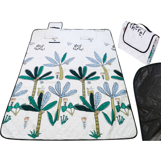 Plážová podložka pikniková deka kempování palmy 150x200