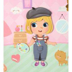 Magnetické puzzle oblékají panenku 51el.