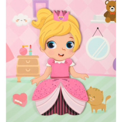 Magnetické puzzle oblékají panenku 51el.