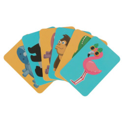 Magnetické puzzle safari zvířata 47el.