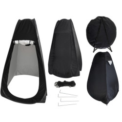 Stanová sprcha šatna přenosný wc černý