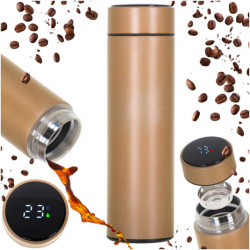 Termoska hrnek smart LED 500ml, zlatá